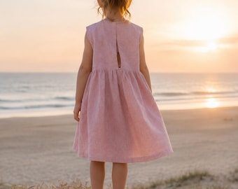 Girls Summer Dress Sewing Pattern: Beginner Smock Dress | Knit or Woven Fabric (Digital Download)