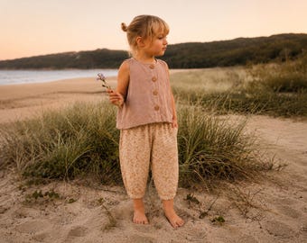 Sarouel Harem Pants Sewing Pattern: Baby & Kids Knit or Woven Fabric (PDF Pattern)