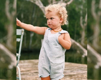 Easy Pinafore Romper Sewing Pattern: Baby & Kids Sizes | Boys Girl Overalls (PDF Pattern)