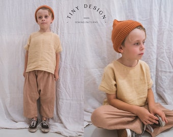 Easy Harem Pant Sewing Pattern for Baby and Kids / PDF Sewing Pattern / Baby Pants / Linen Pants Pattern / Beginner Sewing Pattern /Tutorial