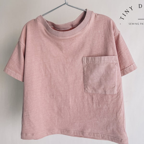 Upcycle T-shirt Sewing Pattern / Knit t-shirt PDF pattern for kids / DIY T-shirt / Baby & Kids pattern / vintage t-shirt / children patterns