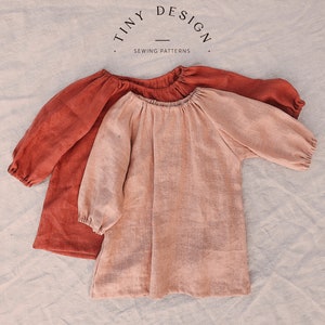EASY Girls Dress Pattern newborn to 12 years / Linen Dress /  Baby Girl Dress Pattern / Girl Patterns / DIY / Digital patterns/Peasant Dress