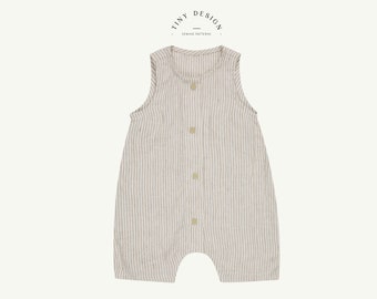 Eenvoudig naaipatroon - Baby Romper - Patroon voor jongens en meisjes - Jumpsuitpatroon - babycadeau - handgemaakt