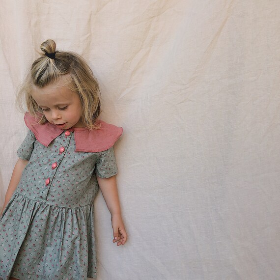 button down ruffle dress