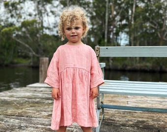 Long Sleeve Dress Sewing Pattern | PDF Sewing Pattern for Girls, Toddlers & Kids | Baby Dress Pattern | Easy Beginner-Friendly Download