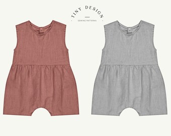 Baby Romper Sewing Pattern | Baby Boy Romper | Romper Patterns for baby | Sewing PDF Patterns / Girl patterns / woven patterns/Baby Shortall