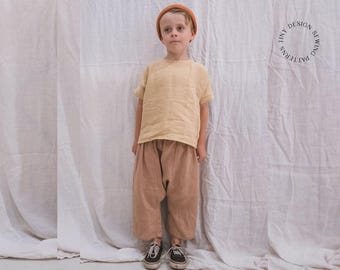 Baggy Harem Pants Sewing Pattern: Kids & Baby Unisex PDF | Easy Beginner-friendly