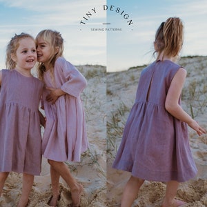 EASY Dress Sewing Pattern, Newborn to 12 years, Girls pattern, Teen patterns,  girl sewing pattern, Toddler dress, Linen, PDF sewing pattern