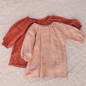Easy Linen Peasant Dress Sewing Pattern: Girls Newborn to 12 Years (PDF Pattern)