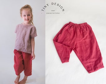 Sarouel Pants Harem Pants Sewing Pattern for Boys and Girls / Easy Sewing Pattern For Beginners / Baby Sewing Pattern / Loose Linen Pants