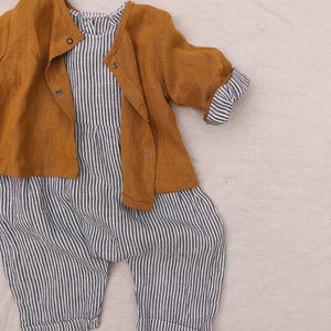 EASY Baby Kids Jumpsuit PDF Pattern 80's Vintage Romper Pattern Linen Jumpsuit Sewing Pattern Baby Boy Romper & Jumpsuit image 8