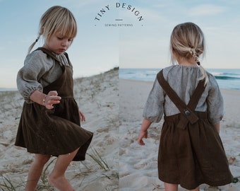 Girls Pinafore Dress Sewing Pattern: Baby & Toddler Apron (PDF Pattern)
