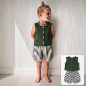 PDF Pattern Set: Bubble Shorts & Vest Pattern Set (0 - 6 years) PDF Sewing Pattern