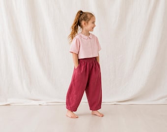 Sarouel Harem Pants Sewing Pattern: Baby & Kids Knit or Woven Fabric (PDF Pattern)