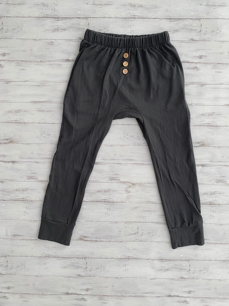 Gusset Pants grey sweatpants toddler pants kids harem pants