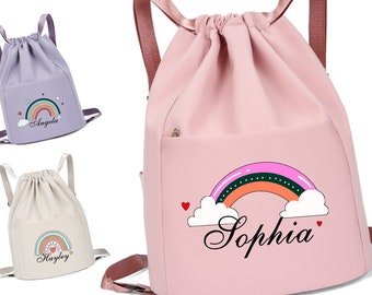 Borsa da palestra personalizzata Borsa con stampa personalizzata con logo con nome Borsa da palestra per bambini Regali per palestra Borsa da palestra per donna