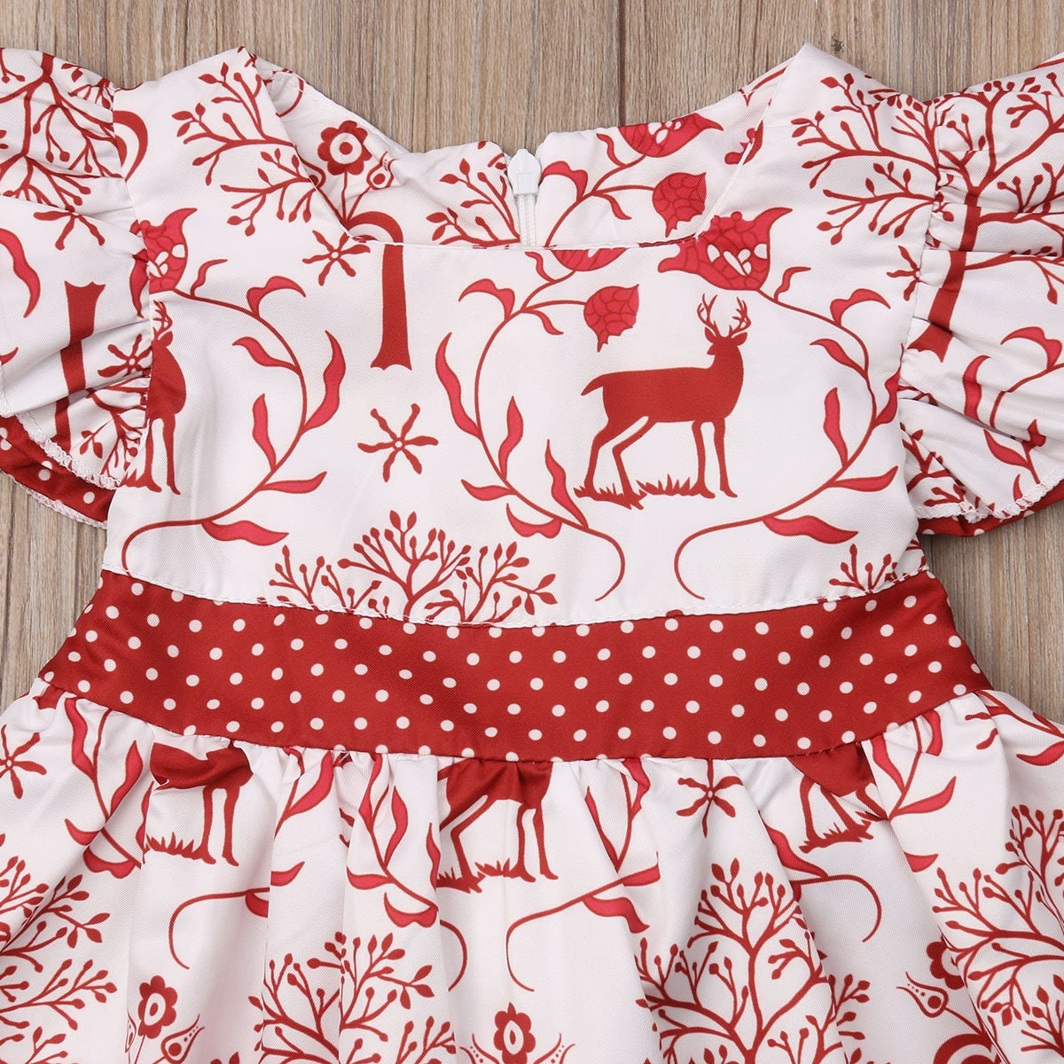 Toddler Kids Baby Girls Deer Print Dress Headband Petal Sleeve - Etsy