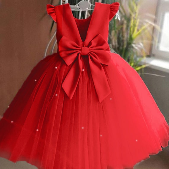 45% DE DESCUENTO Vestido rojo de Navidad para niñas Arco Niños - Etsy
