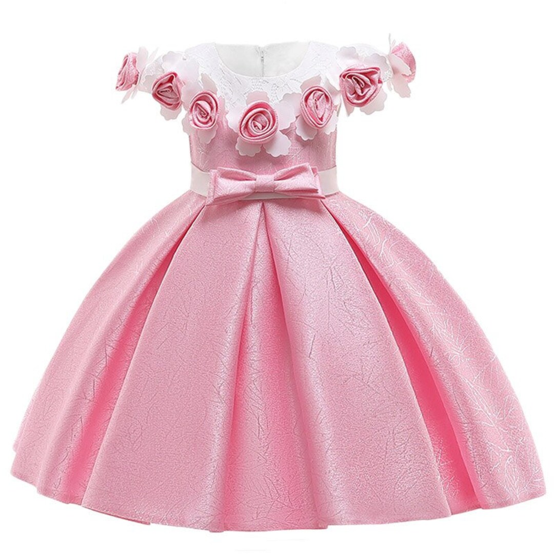 2019 Winter Embroidery Girls Dress Wedding Party Princess Dress Kids Dresses  For Girls Carnival Children Clothing 3 10 12 Years