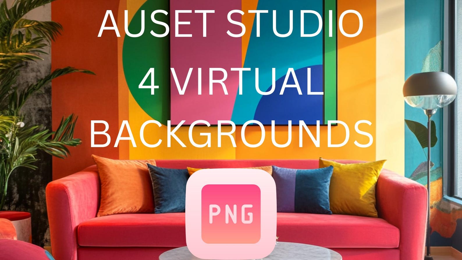 Colorful Zoom Virtual Backgrounds | Living Room | Backdrop | Colorful ...