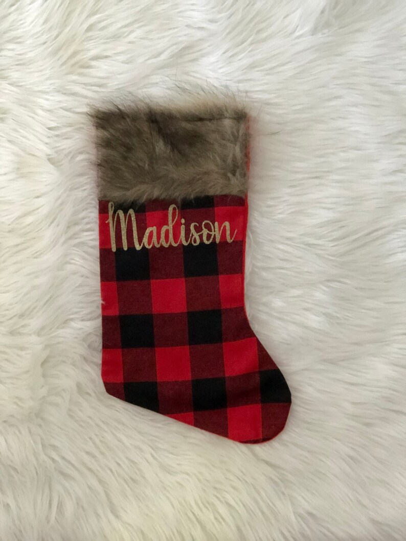 Buffalo Plaid StockingsPersonalized StockingsChristmas DecorBuffalo PlaidHanging StockingsFarmhouse Decor