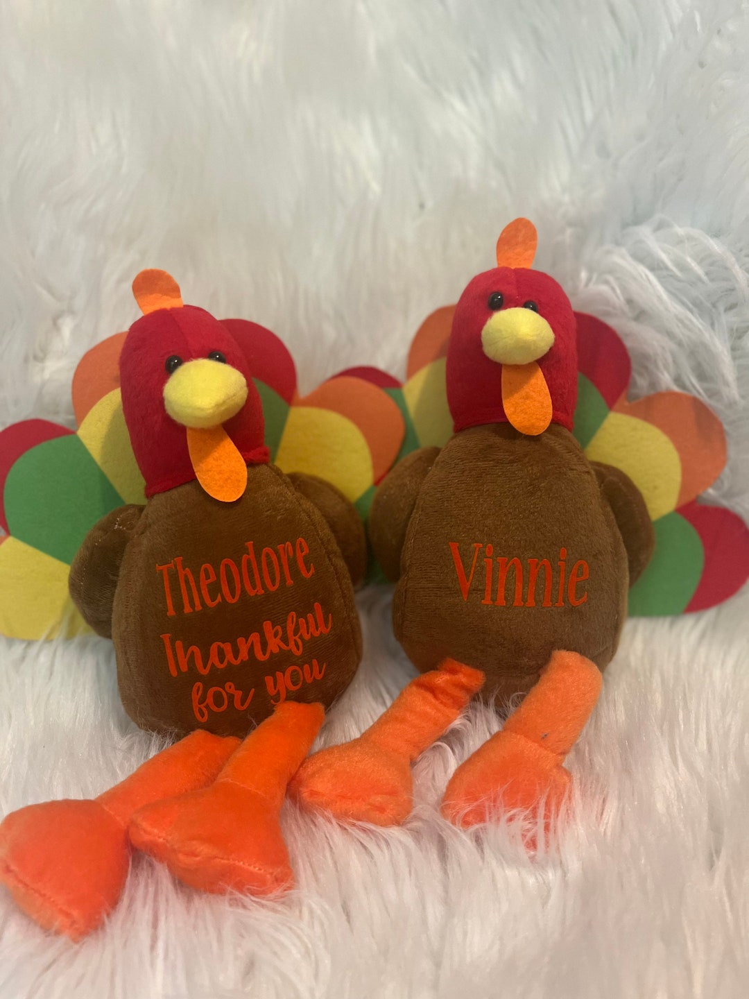 Personalized Plush Turkey//thanksgiving Turkey//stuffed Turkey ...