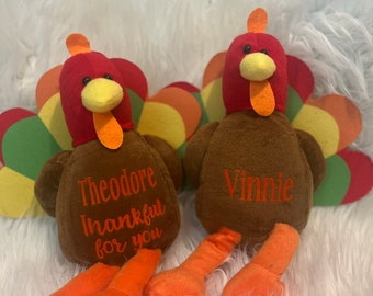 Personalized Plush Turkey//Thanksgiving Turkey//Stuffed Turkey//Thanksgiving day gift//Thanksgiving decorations//Personalized Turkey