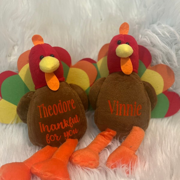 Personalized Plush Turkey//Thanksgiving Turkey//Stuffed Turkey//Thanksgiving day gift//Thanksgiving decorations//Personalized Turkey