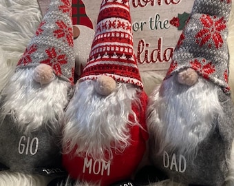 Personalized Christmas Gnome: Holiday Decor, Good Luck Gift