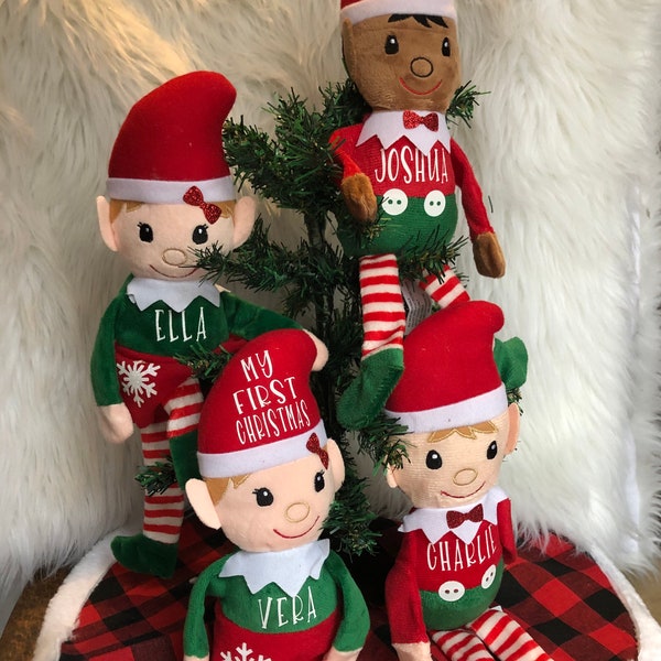 Elfos de Navidad personalizados//Elfos de peluche//Rellenos de medias//Regalo personalizado//Elfos de Navidad//Elfos