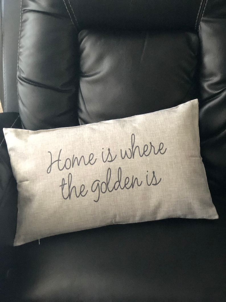 Home is Where the Golden Is//Throw Pillow//Decorative Etsy