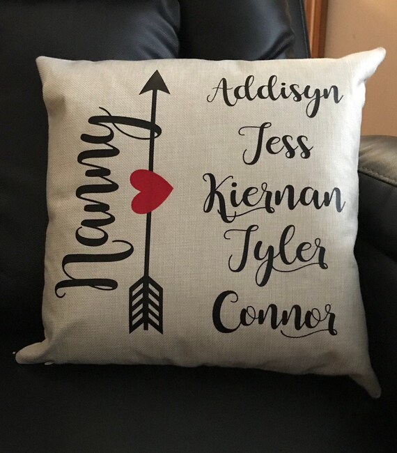 Personalized Pillow Cover custom Throw Pillow With Names gift