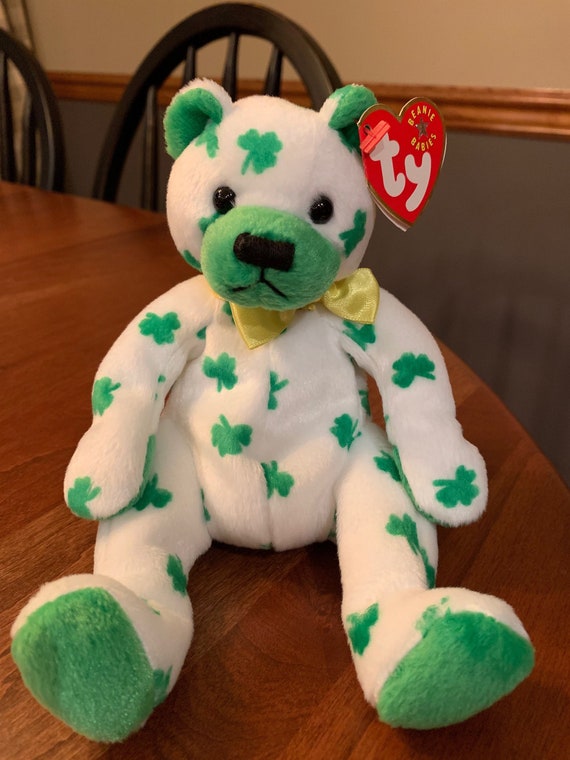 shamrock bear beanie baby