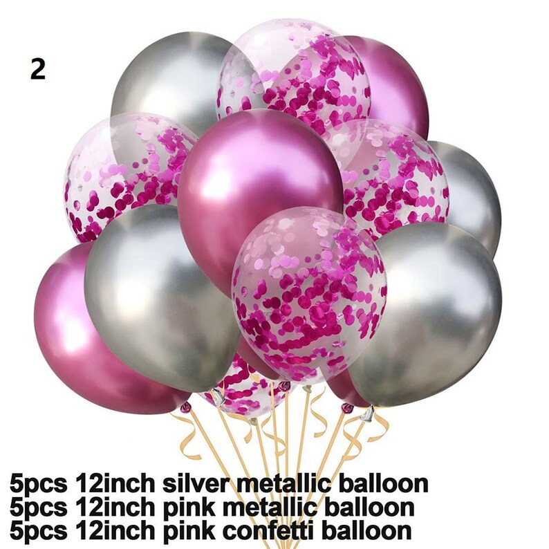 12inch Pink Gold Latex Balloons 40inch Number Balloons Happy Birthday Party Ballon 1th Birthday Party Decoration Baby Shower