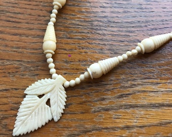 Radiant Vintage Bone Necklace