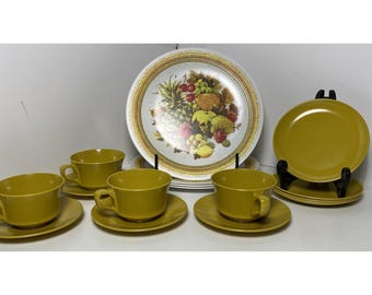Vintage Dinnerware Set Melamine 397 Bounty Service for 4 16 Pieces