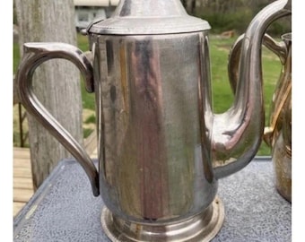 VTG Sonco Don 18-8 roestvrijstalen theepot met deksel 64 oz 2 kwart Japan MCM