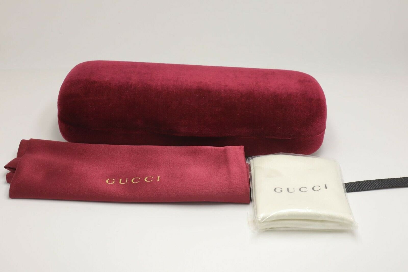 New Authentic Gucci Velvet Sunglasses Eyeglasses Case in Red Etsy