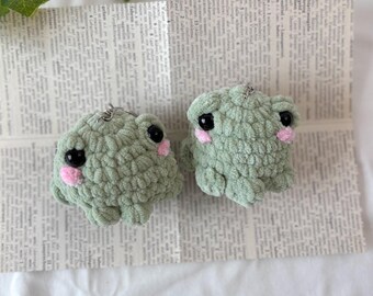 Crochet Frog Keychain | Frog Plushie Bag Charm
