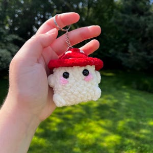 mushroom keychain/bag charm