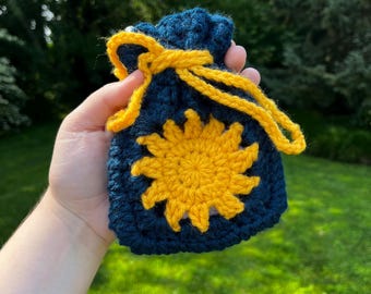 sun and moon drawstring pouch
