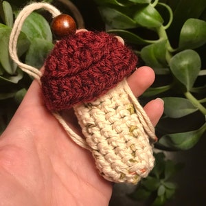 Crocheted Mushroom Lighter Holder