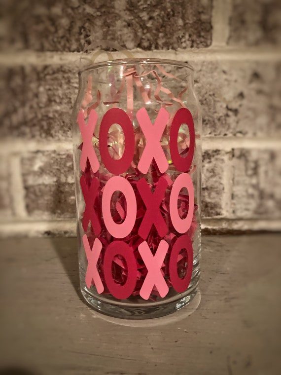 Valentines Day Cup Soda Can Glass, 16oz Beer Glasses, Beer Can