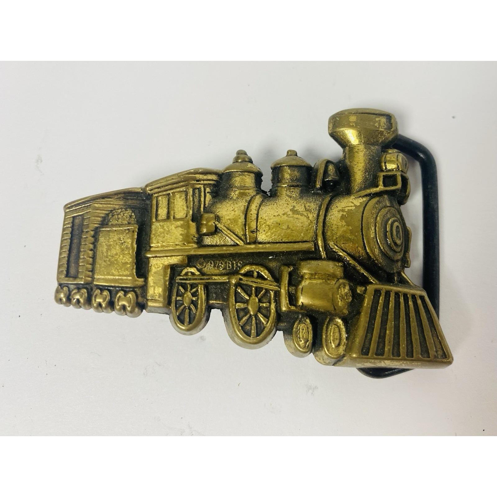 A BEAUTIFUL RARE VINTAGE HUGHES MICON SOLID BRASS BELT BUCKLE