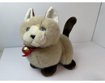 Siamese Cat Plush 12" Mervyns Playful Pals Kitty Stuffed Animal Kitten Vintage