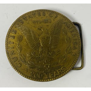 Vintage 1976 US Coin Belt Buckle T298 Vintage Belt Buckle Coins Liberty Head 1776-1976 - Etsy main image 4