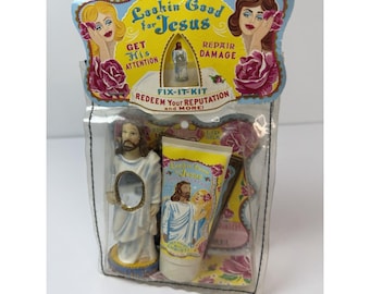 Blue Q Lookin' Good For Jesus Fix It Kit NOVELTY Spoof Religious Beauty Set