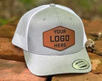 Custom Leather Patch Hat | Leatherette |  Snap Back | Trucker Style | YP