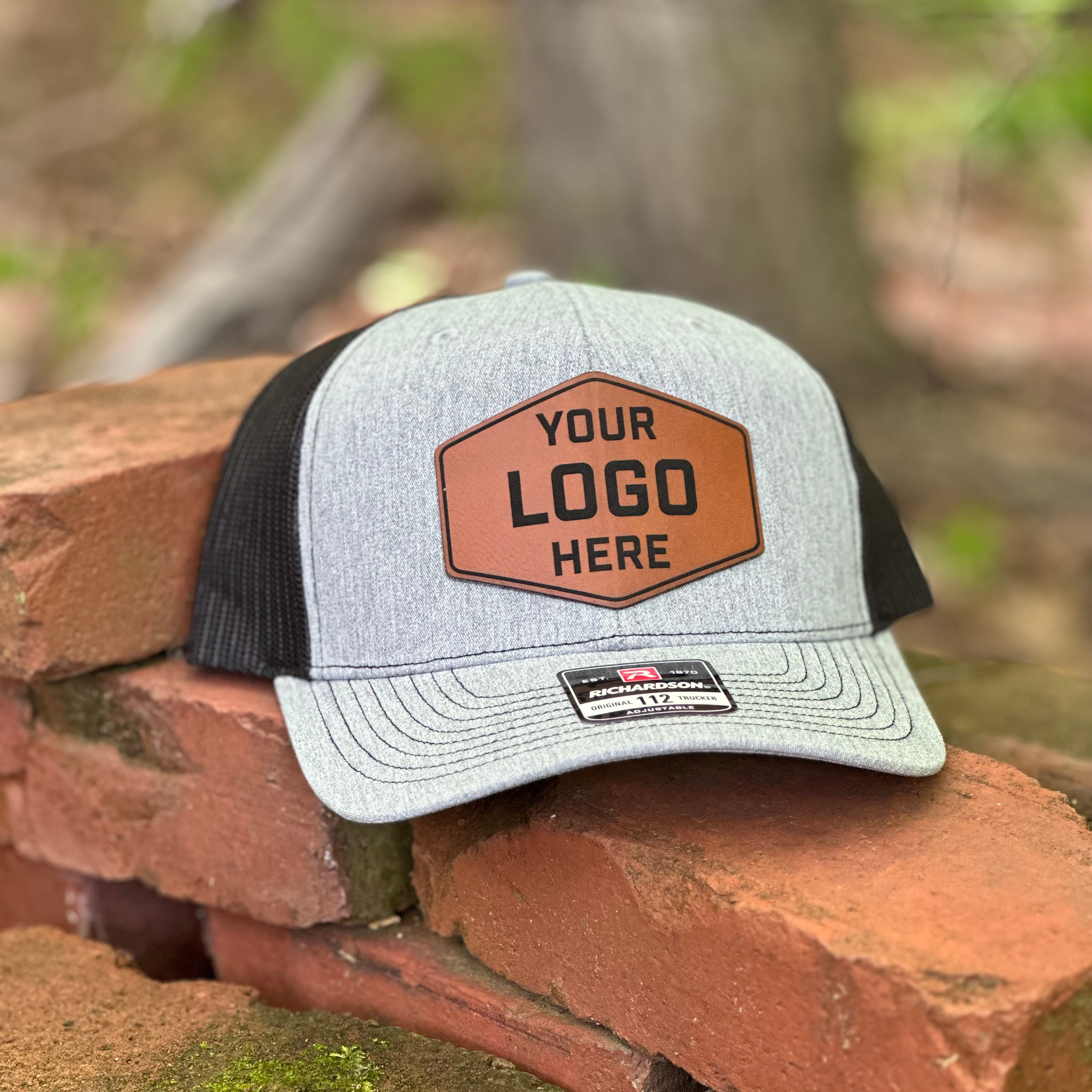 Custom Leather Patch Hat | Leatherette |  Snap Back | Trucker Style