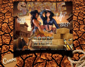 Editable &quot;Rodeo Night&quot; Western Template